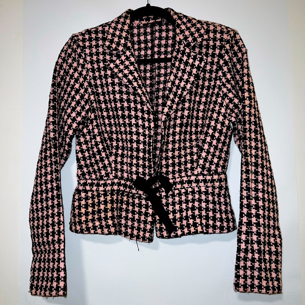 Pink & Black Houndstooth Jacket